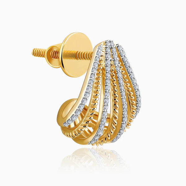 Golden Eternal Shell-Inspired Statement Earrings
